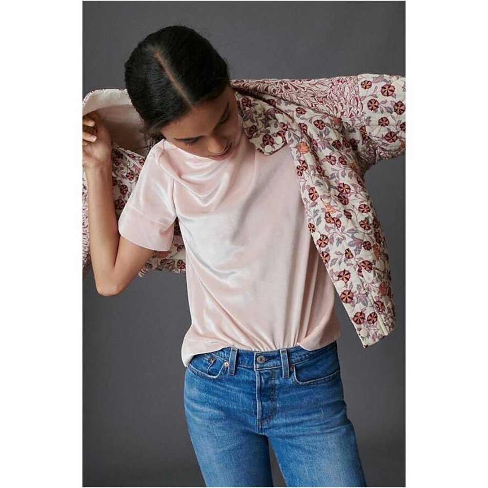 FREE SHIP | Anthropologie | NWT Krisha Velvet Top